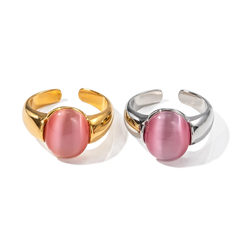 Two-Tone Heart Ring — Stainless Steel · PS362
