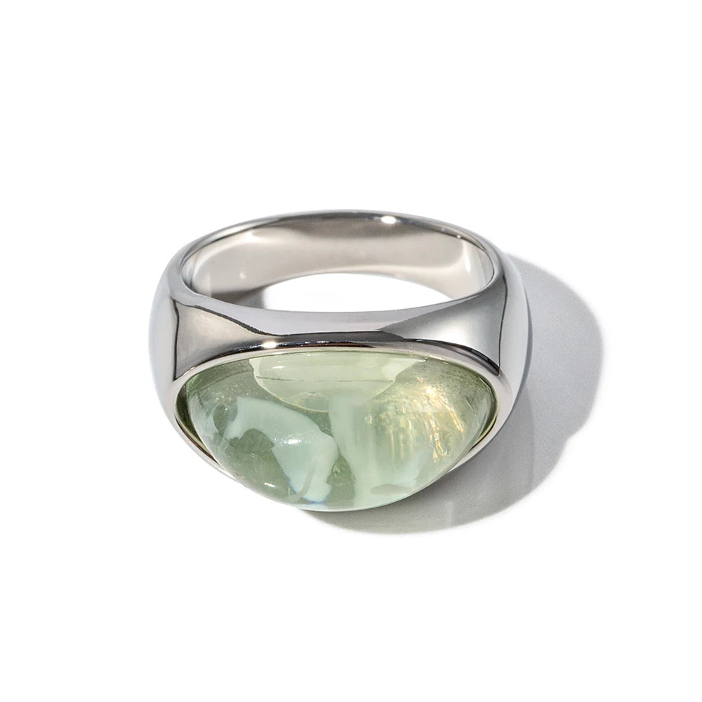 Two-Tone Heart Ring — Stainless Steel