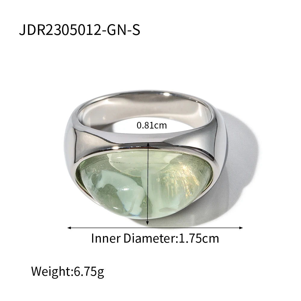Two-Tone Heart Ring — Stainless Steel · PS362