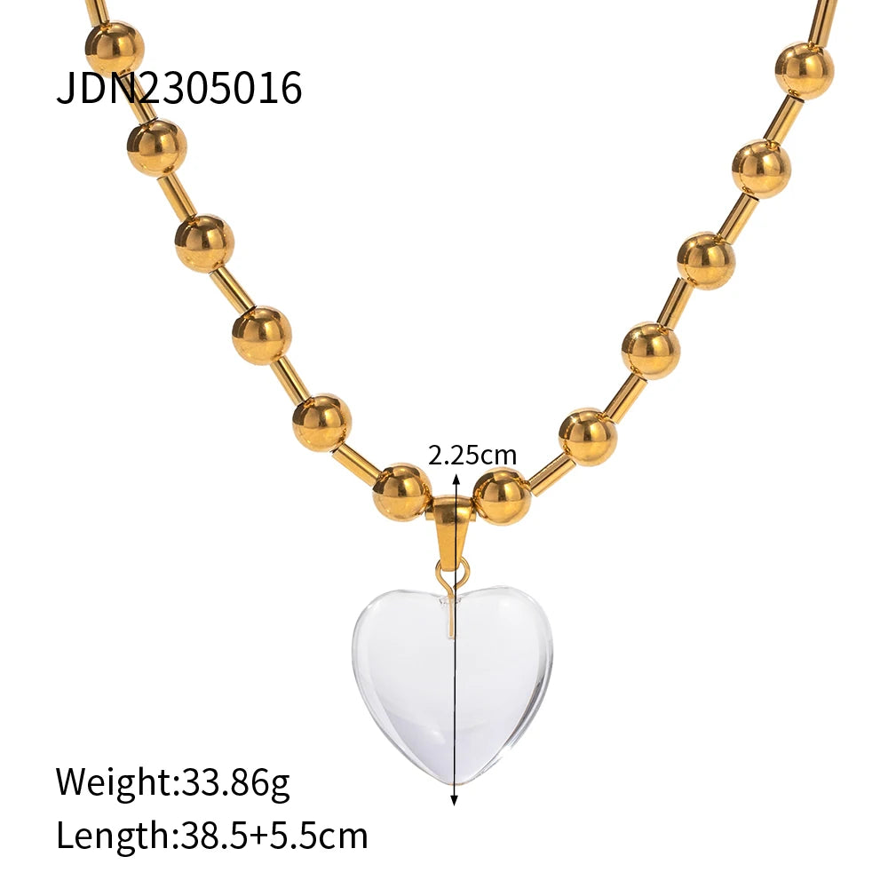 Layered Heart Necklace — Stainless Steel · PS152