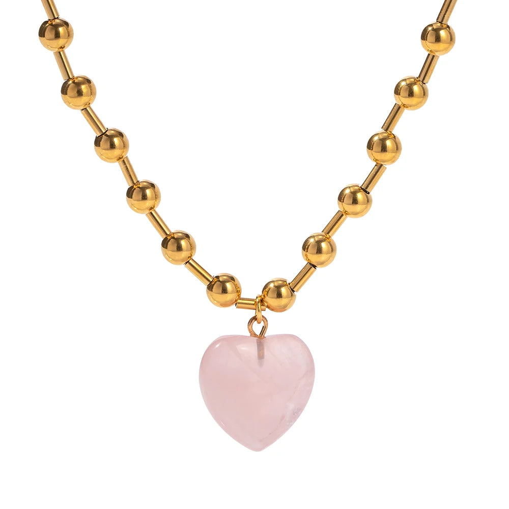 Bead Chain Necklace — Stainless Steel