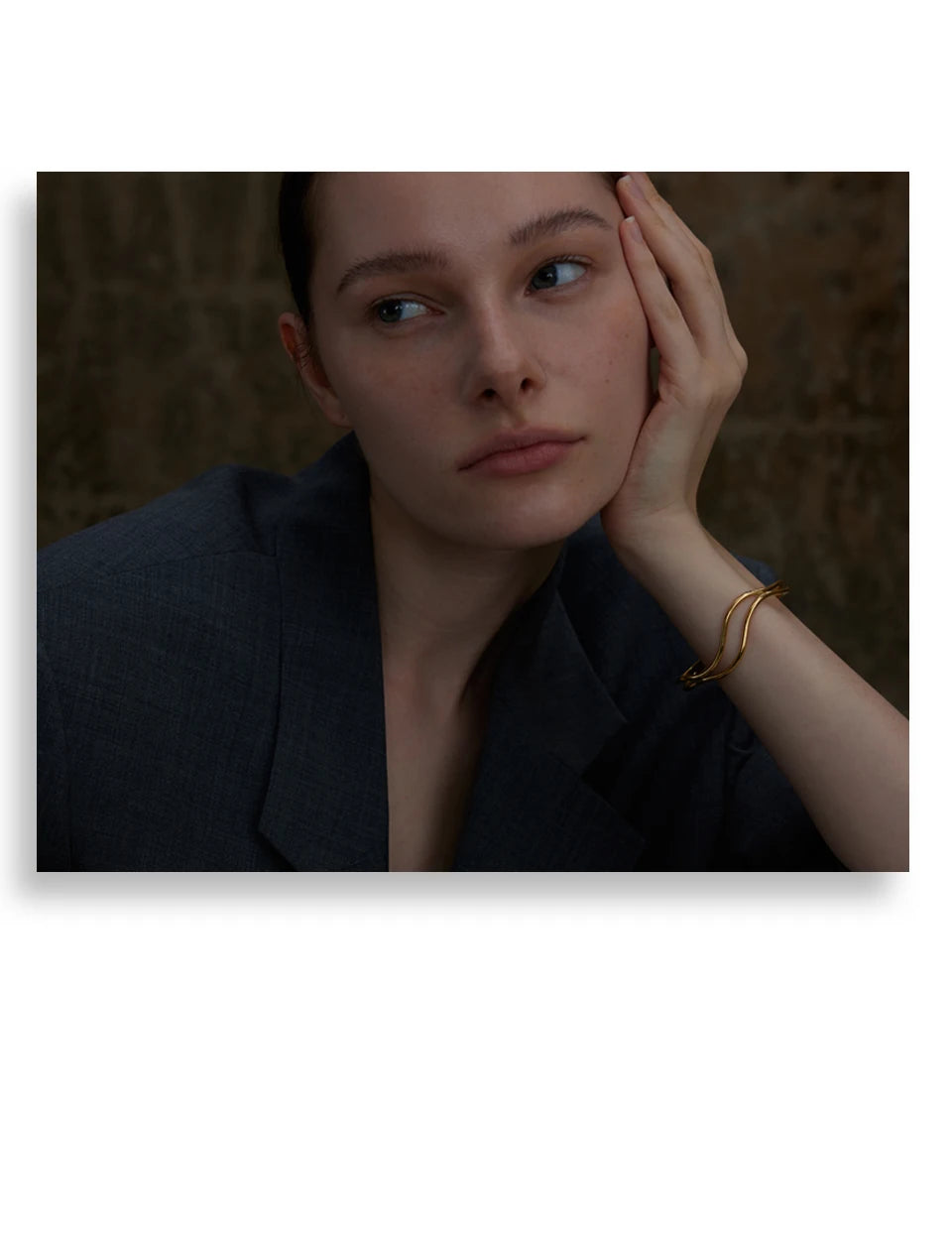 Geometric Layered Bracelet — Gold-Plated Stainless Steel · PS1626