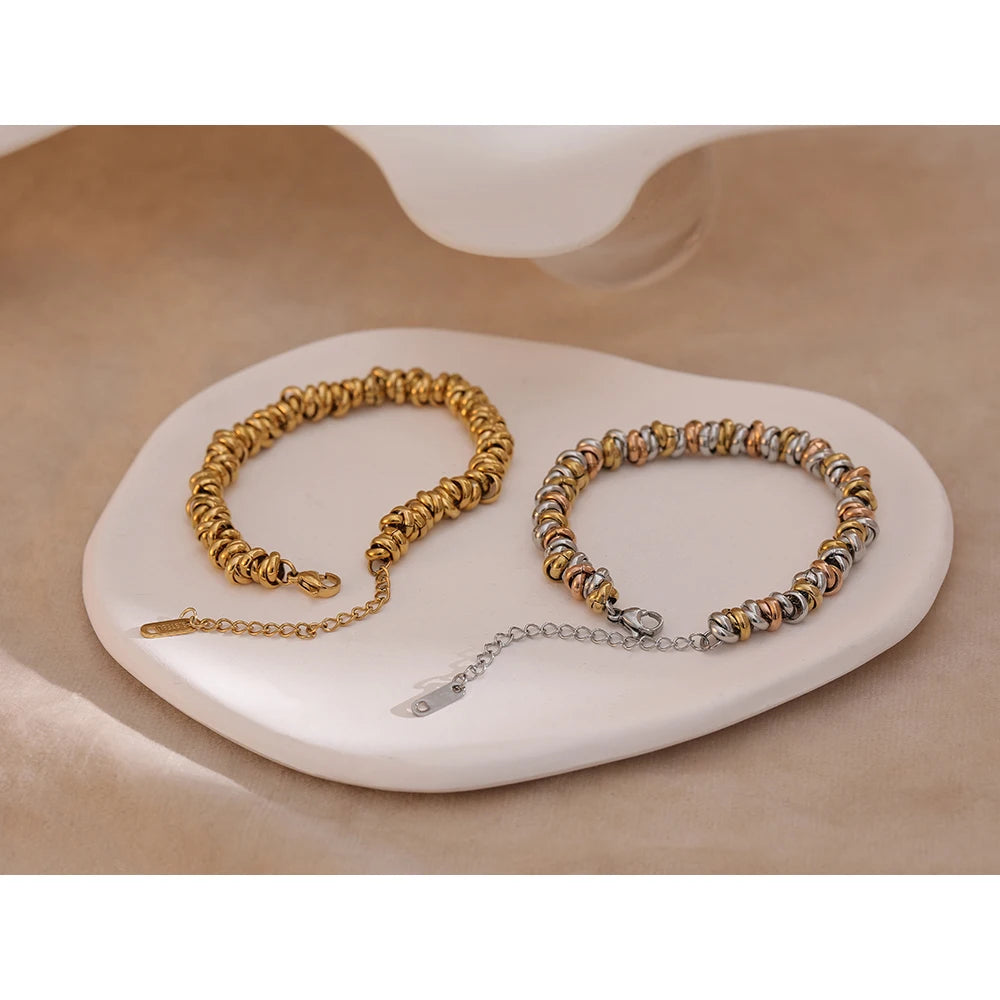 Geometric Chain Bracelet — Gold-Plated Stainless Steel · PS1932