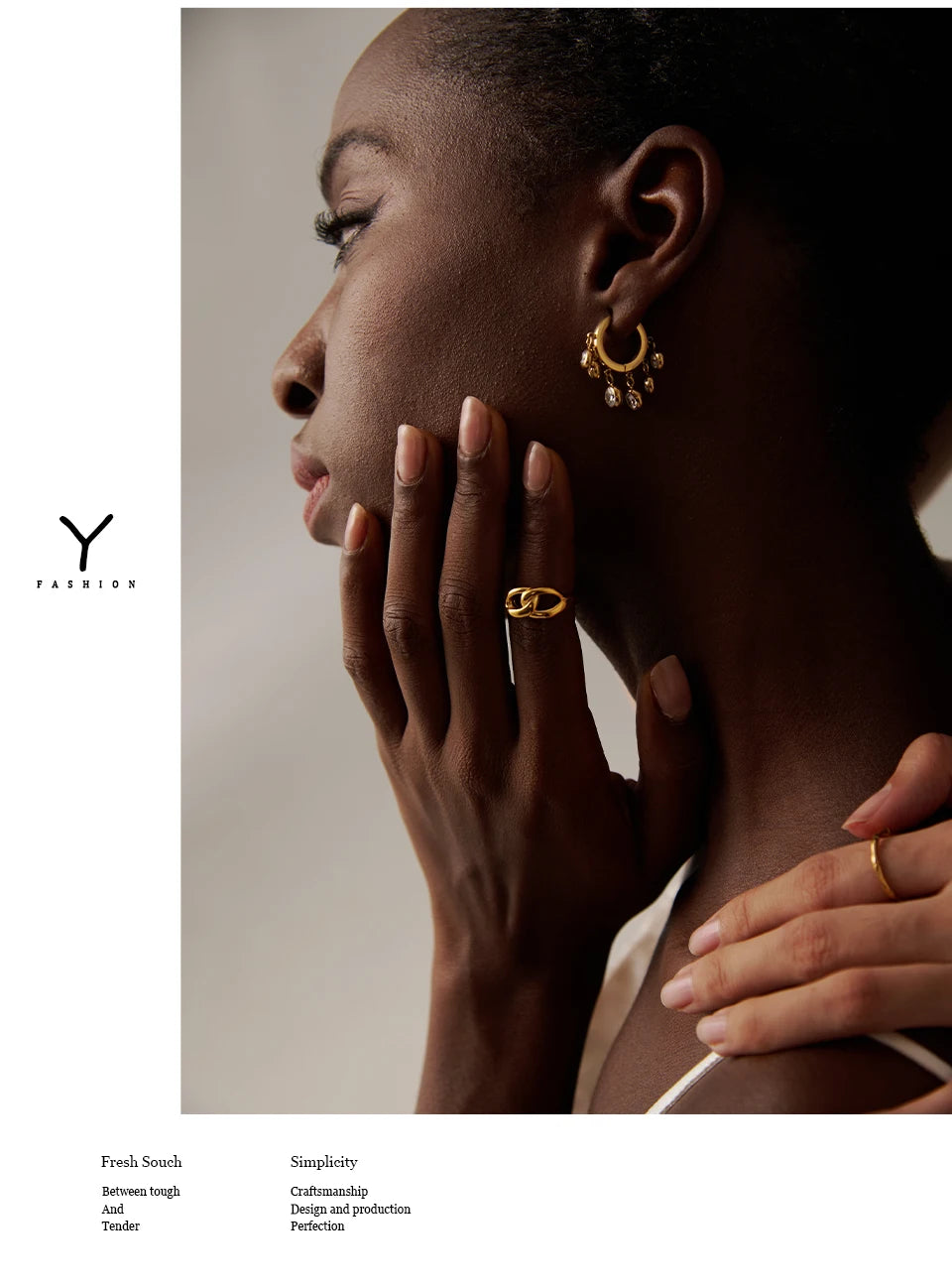 Cubic Zirconia Hammered Multi-Color Earrings — Gold-Plated Stainless Steel with Cubic Zirconia · PS2210