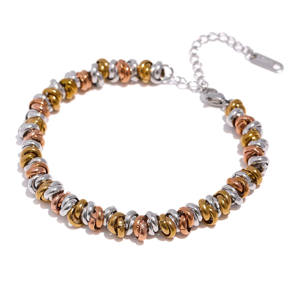 Geometric Chain Bracelet — Gold-Plated Stainless Steel · PS1932