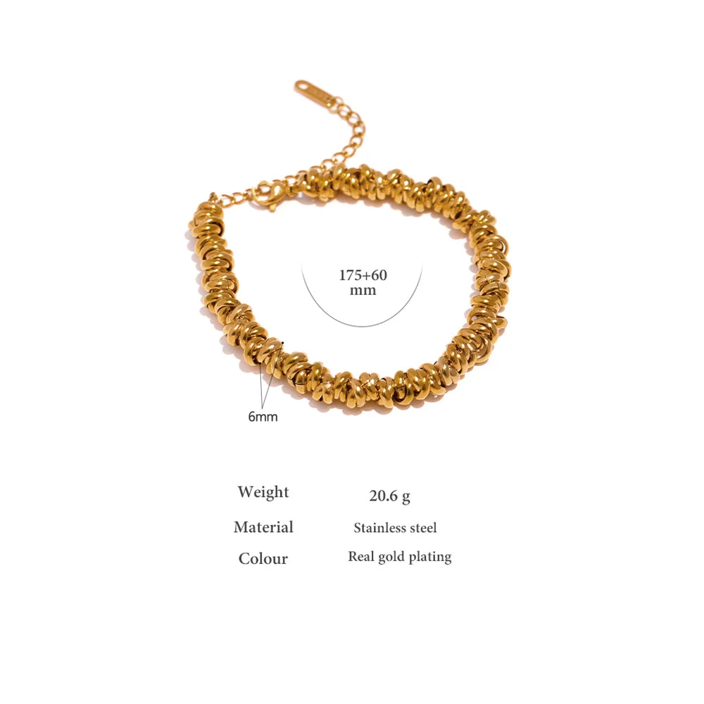 Geometric Chain Bracelet — Gold-Plated Stainless Steel · PS1932