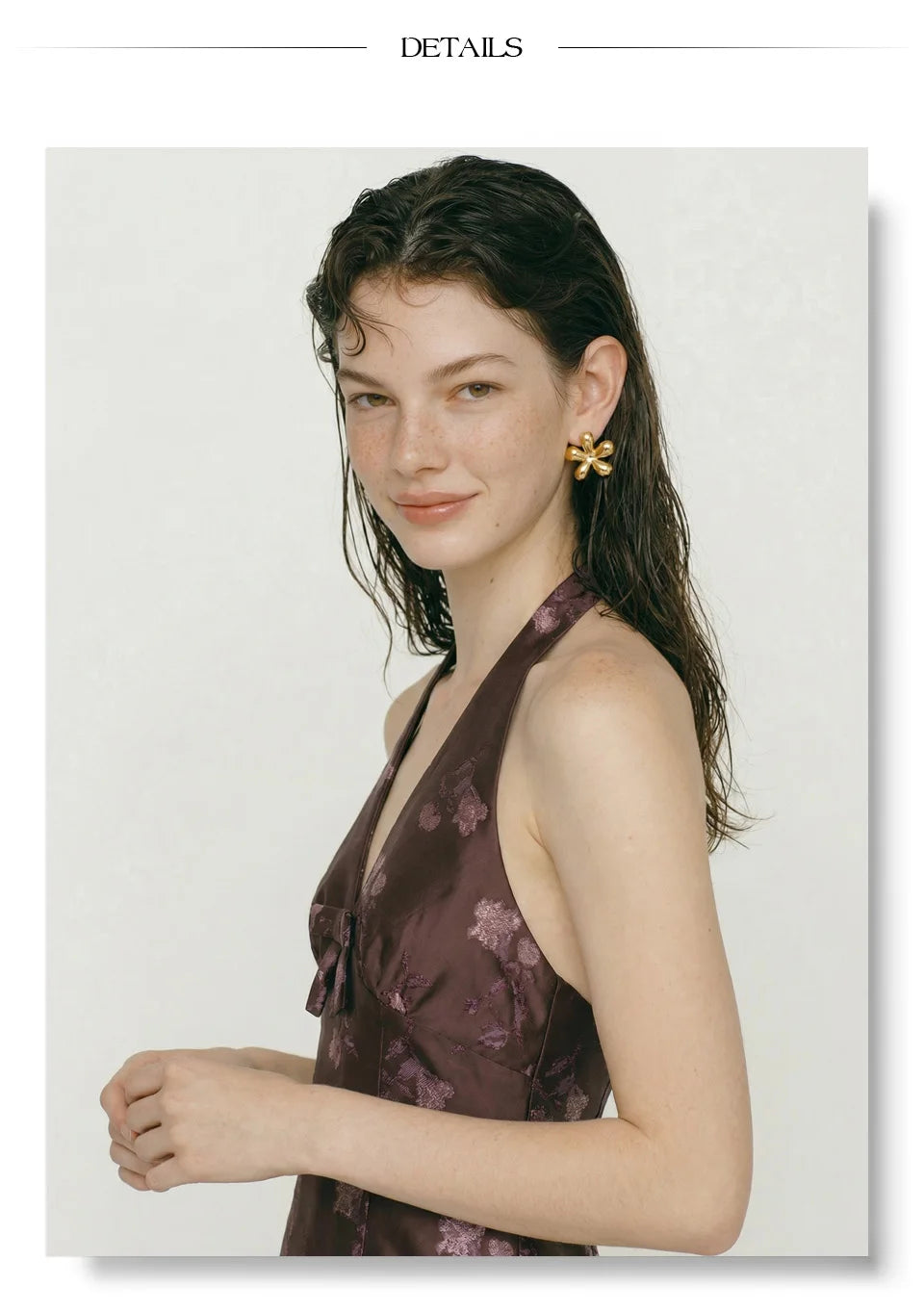 Flower Earrings — Gold-Plated Stainless Steel · PS1315