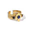 Pink Lazurite Natural Stone Ring — 316L Stainless Steel · PS459