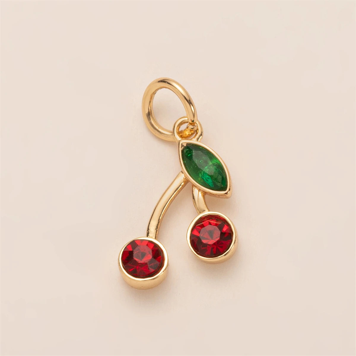 【DIY Pendant】Gold Plated Copper Zircon Inlaid Charm Pendant - PC005