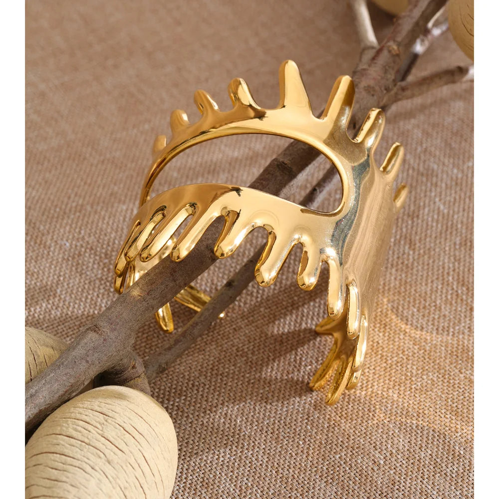 Geometric Bracelet — Gold-Plated Stainless Steel · PS962