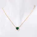 Stainless Steel Twelve Birthday Stone Necklace Love Pendant Necklace Month Stone