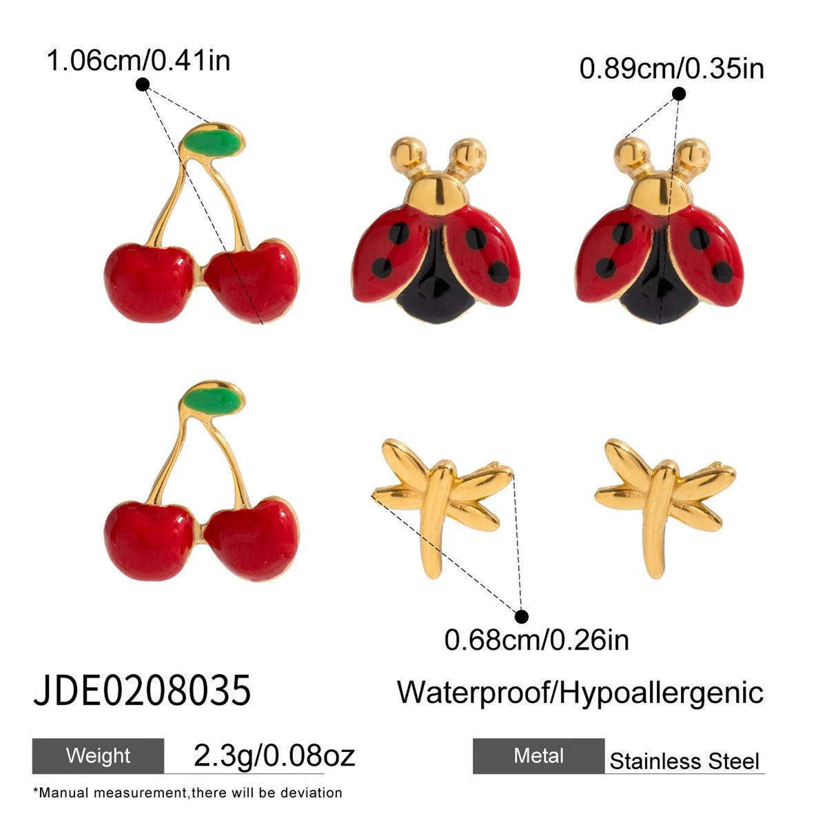 Bagel Stud Earrings — Stainless Steel · PS112