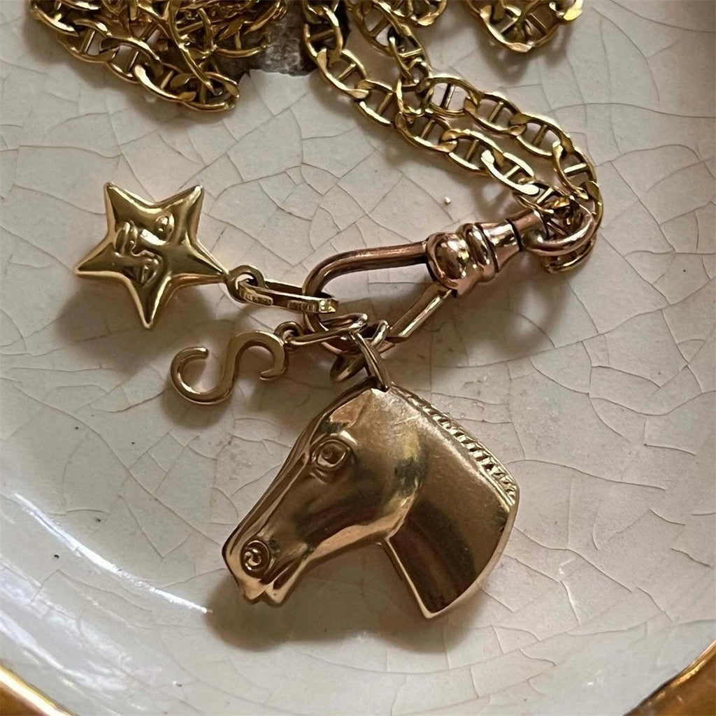 【DIY Pendant】Gold Plated Stainless Steel Charm Pendant - PS023