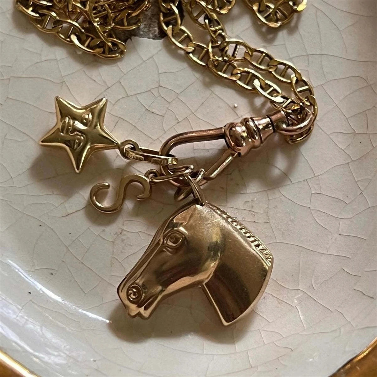 【DIY Pendant】Gold Plated Stainless Steel Charm Pendant - PS023