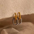 Oval shaped earrings, simple retro cross-border color preservation earrings, gold-plated color preservation earrings