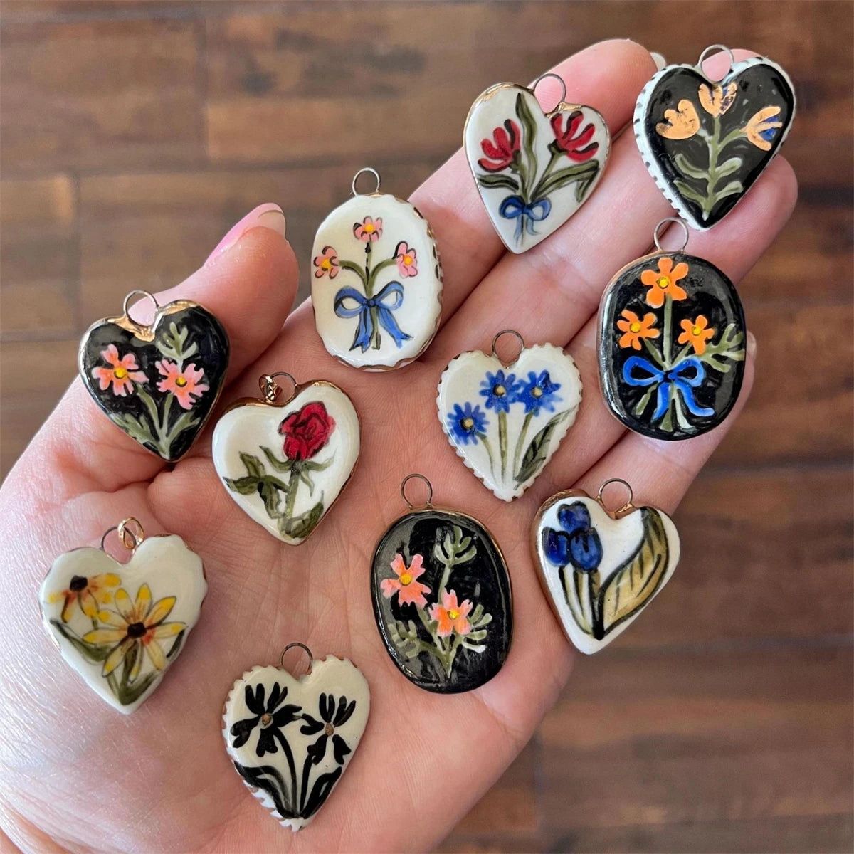 【DIY Pendant】Stainless Steel Floral Charm Pendant - PS011