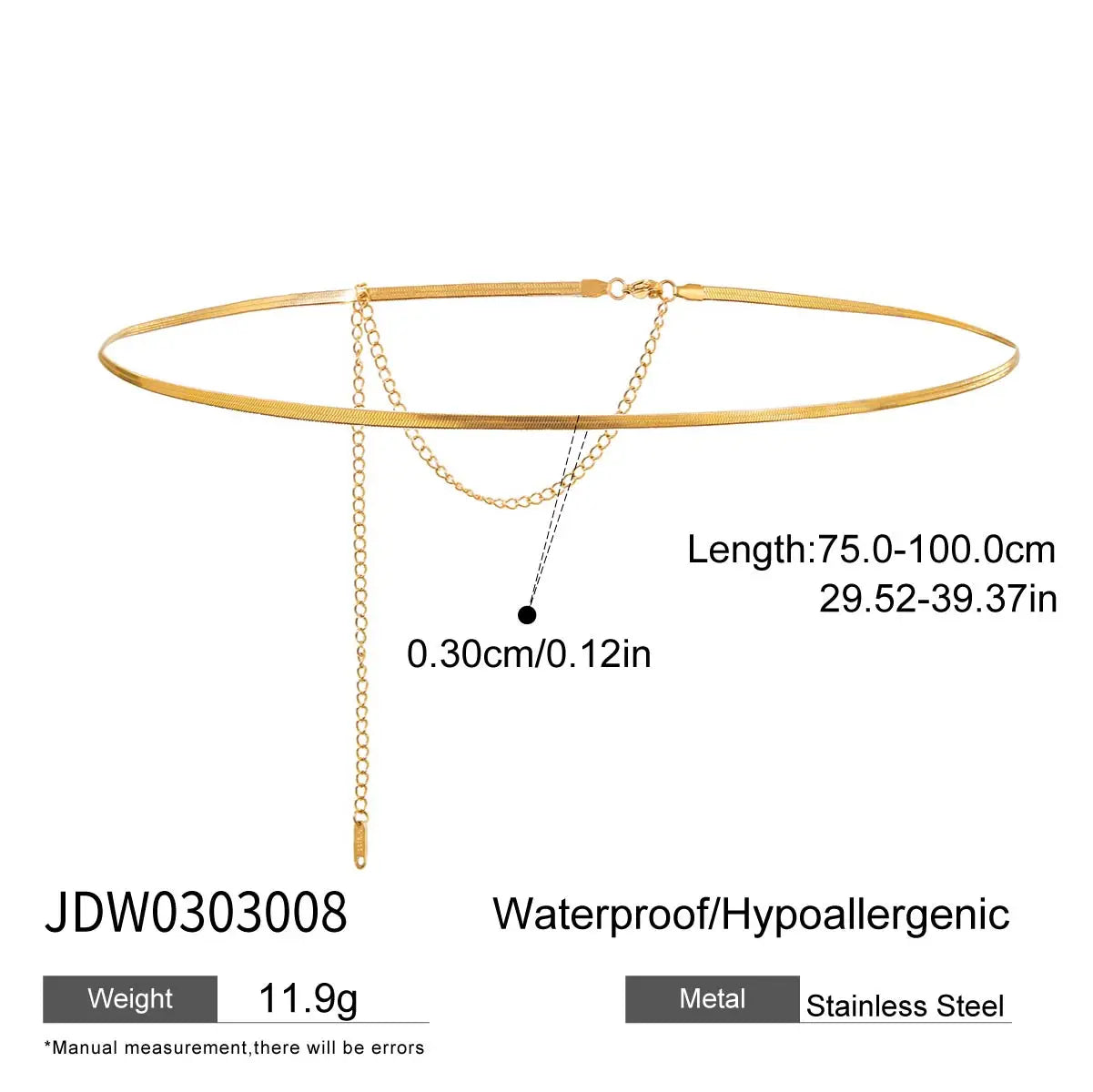 Pearl Belly Chain Pendant Collection — Stainless Steel · PS202