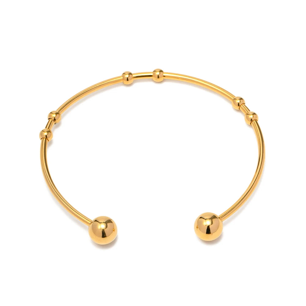 Wide Cuff Open Bracelet — Stainless Steel · PS380