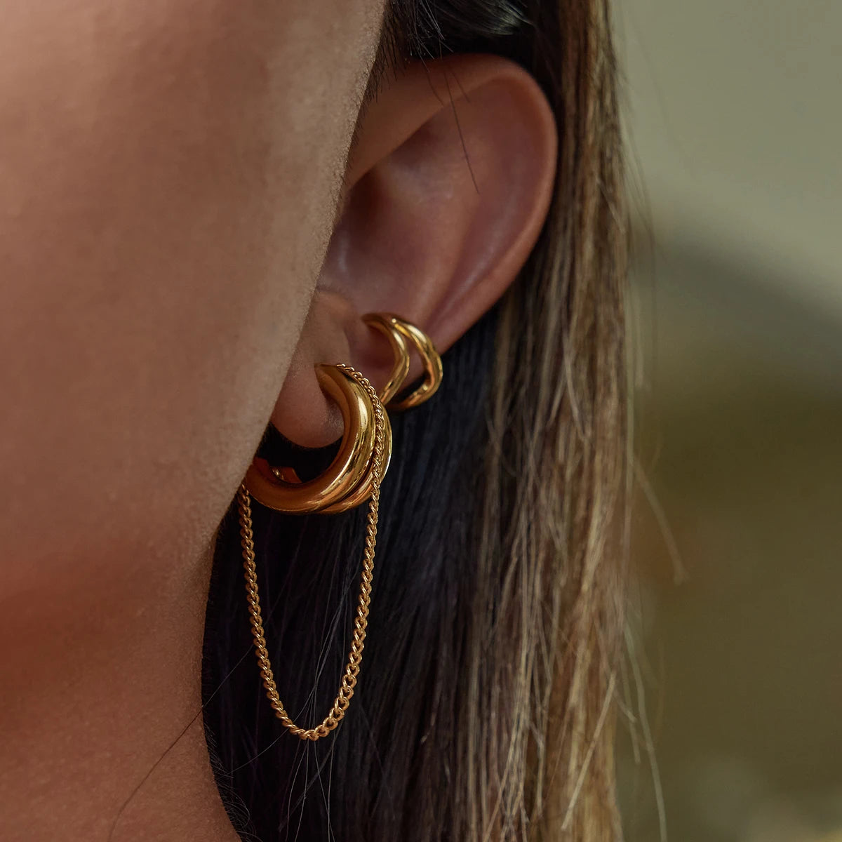 Line Tassel Earrings — Stainless Steel · PS323