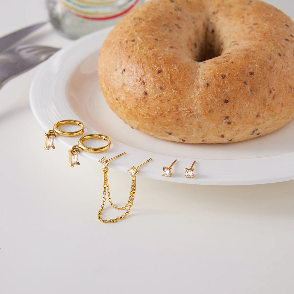 Clover Square Earrings — Stainless Steel · PS293