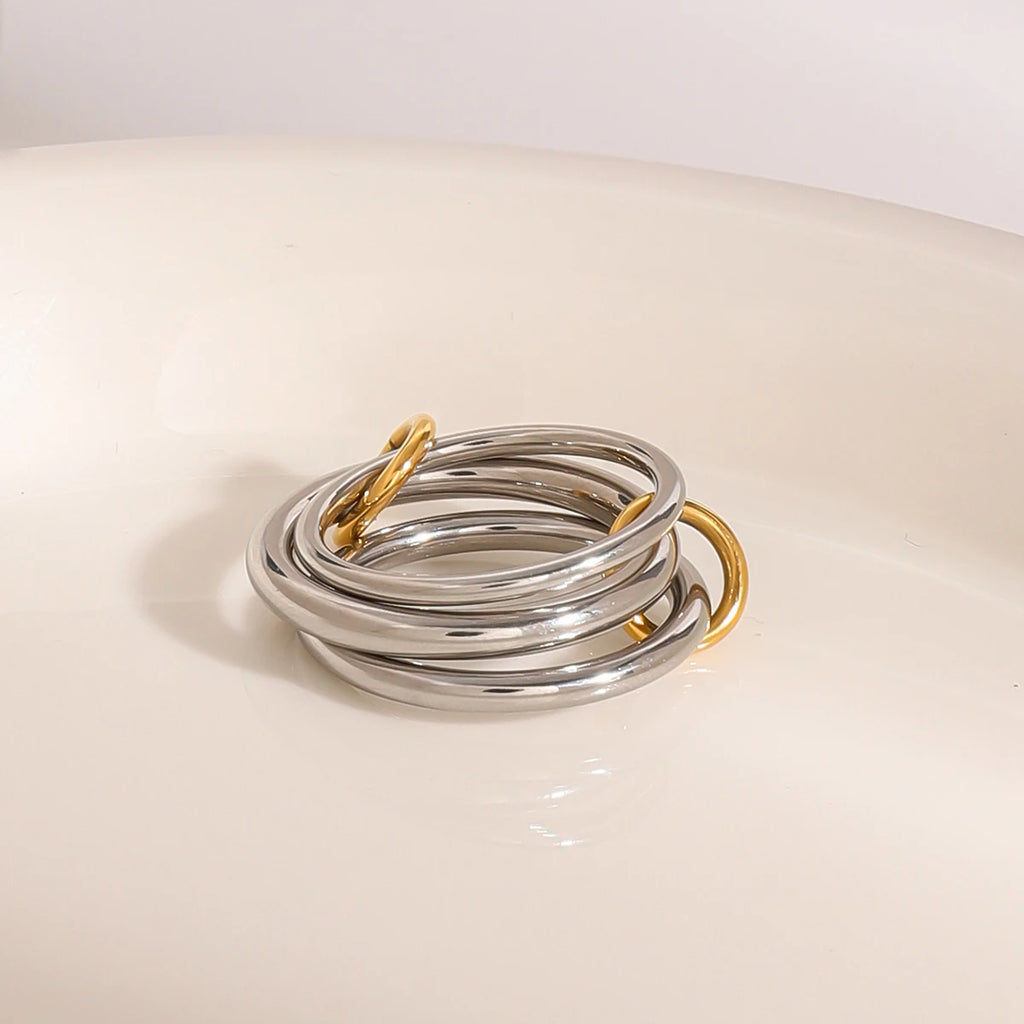 Minimal Stacking Ring Stack — Stainless Steel · PS262