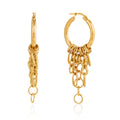 Chain Tassel Hoop Earrings — Stainless Steel · PS106