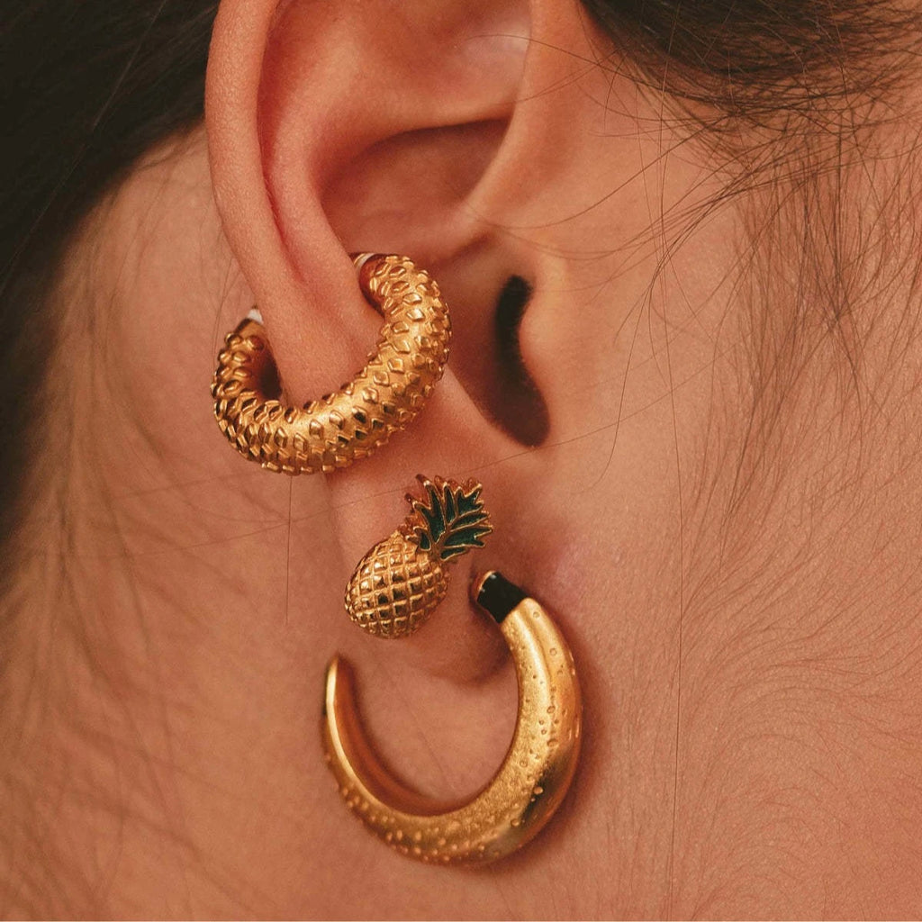 Fashionable design, circular earrings, female ins, niche temperament, versatile earrings, gold plated earrings