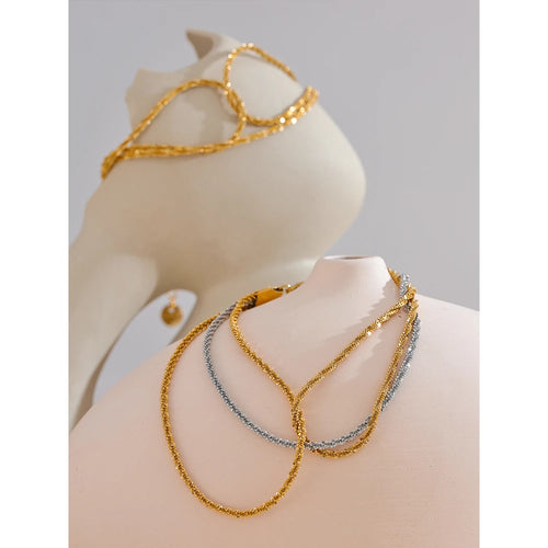 Chain Layered Bracelet — Gold-Plated Stainless Steel · PS1103