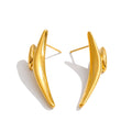 Geometric earrings in gold-plated stainless steel.
