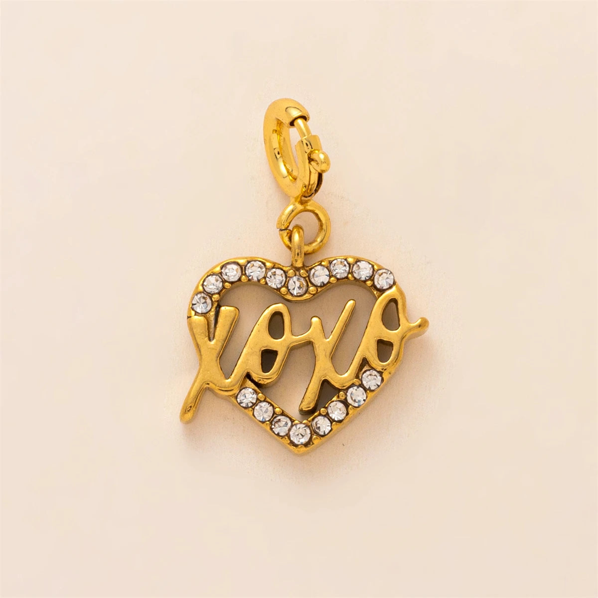 【DIY Pendant】Stainless Steel Zircon Charm Pendant - PS013