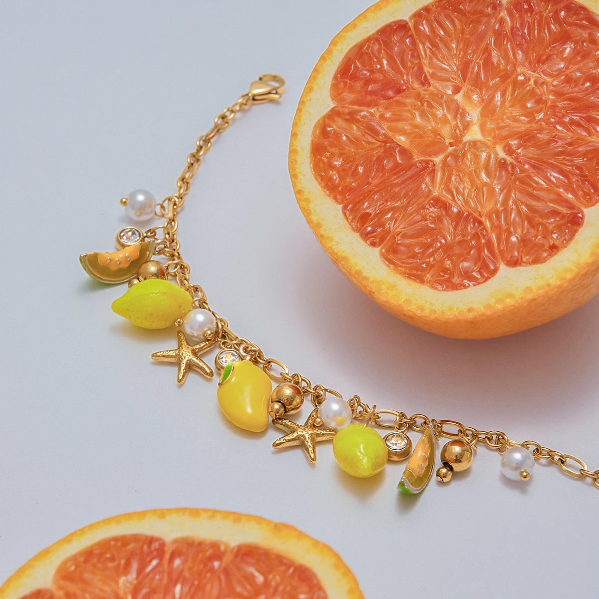 Lemon Charm Bracelet — Stainless Steel · PS019
