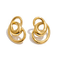 Geometric earrings in gold-plated stainless steel.