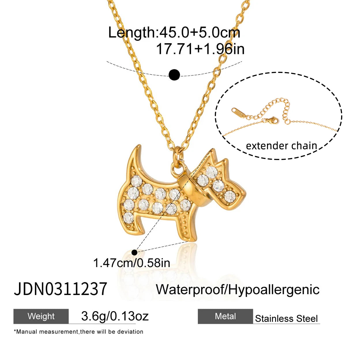 Pet Hug Pendant Necklace — Stainless Steel · PS338
