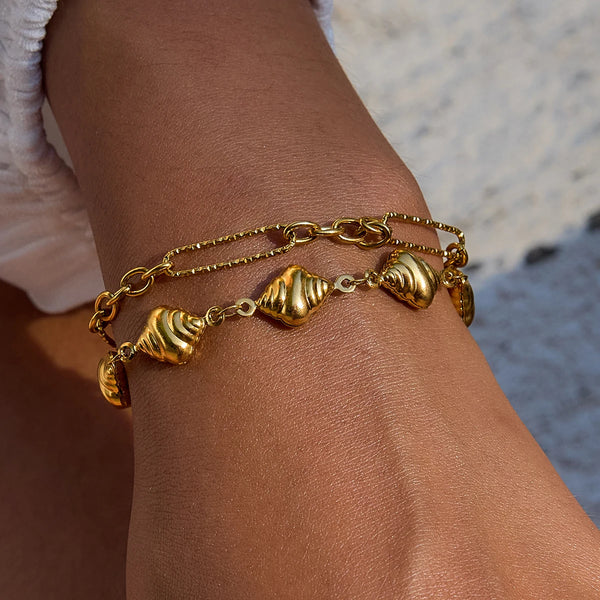 Leaf Chain Bracelet — Stainless Steel · PS039