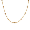 Geometric chain necklace in gold-plated stainless steel.