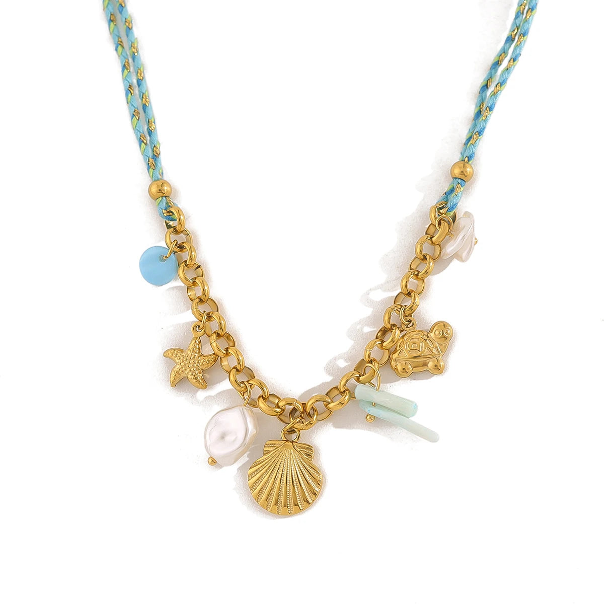 Boho Ocean Pendant Necklace Charms Vintage — 316L Stainless Steel · PS450