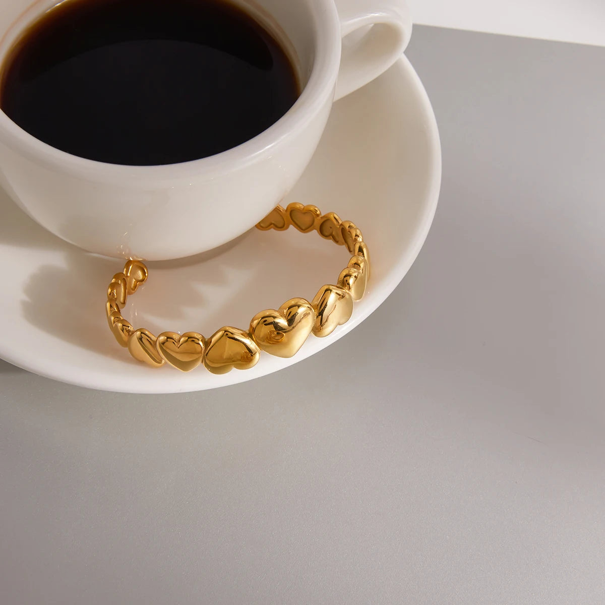 Heart Open Bracelet — Stainless Steel · PS316