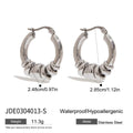 Twisted Hoop Earrings — Stainless Steel · PS089