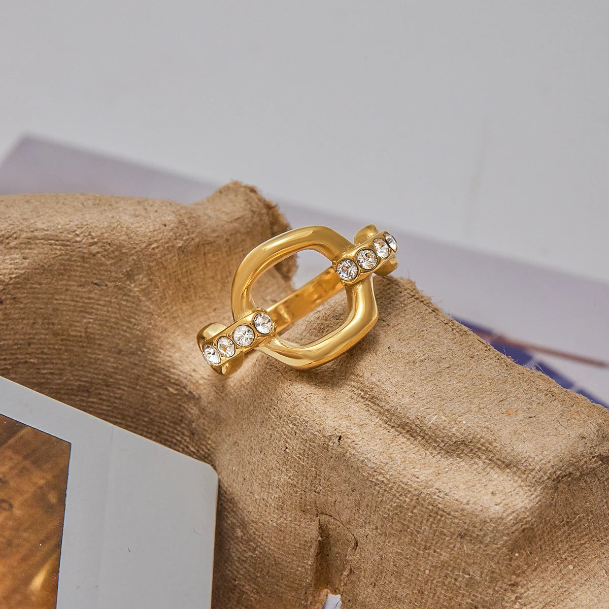 Pearl Loop Ring — Stainless Steel · PS227