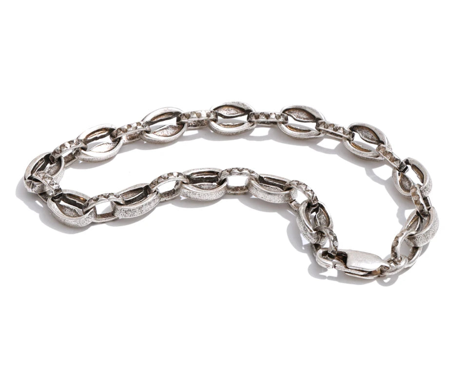 Vintage Geometric Chain Bracelet — Gold-Plated Stainless Steel · PS1366