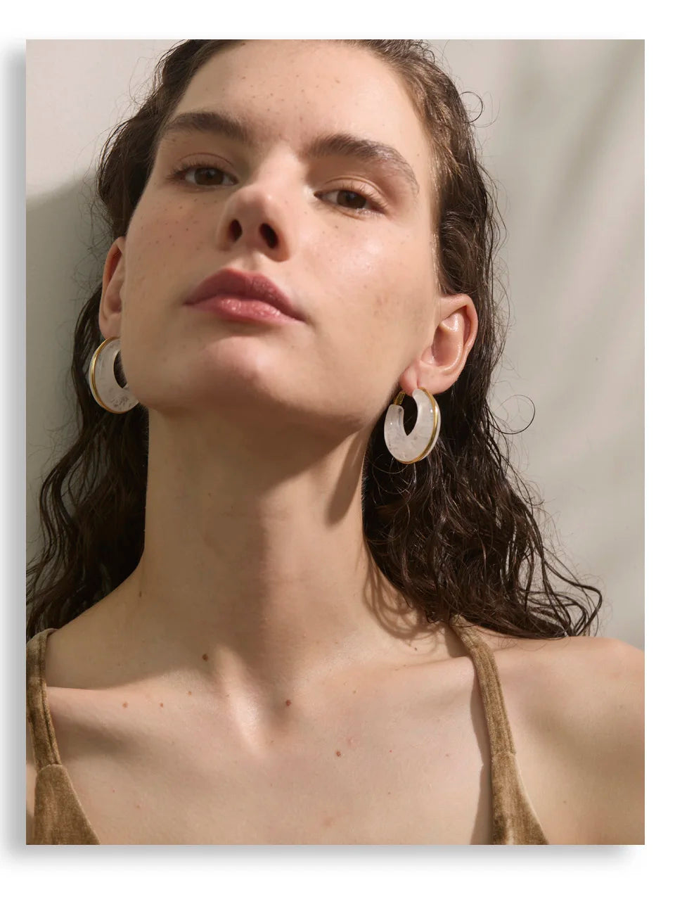 Black Acrylic Geometric Earrings — Gold-Plated Stainless Steel with Acrylic · PS2280