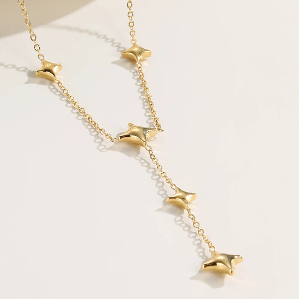 Chain Stars Pendant Necklace — 316L Stainless Steel · PS472