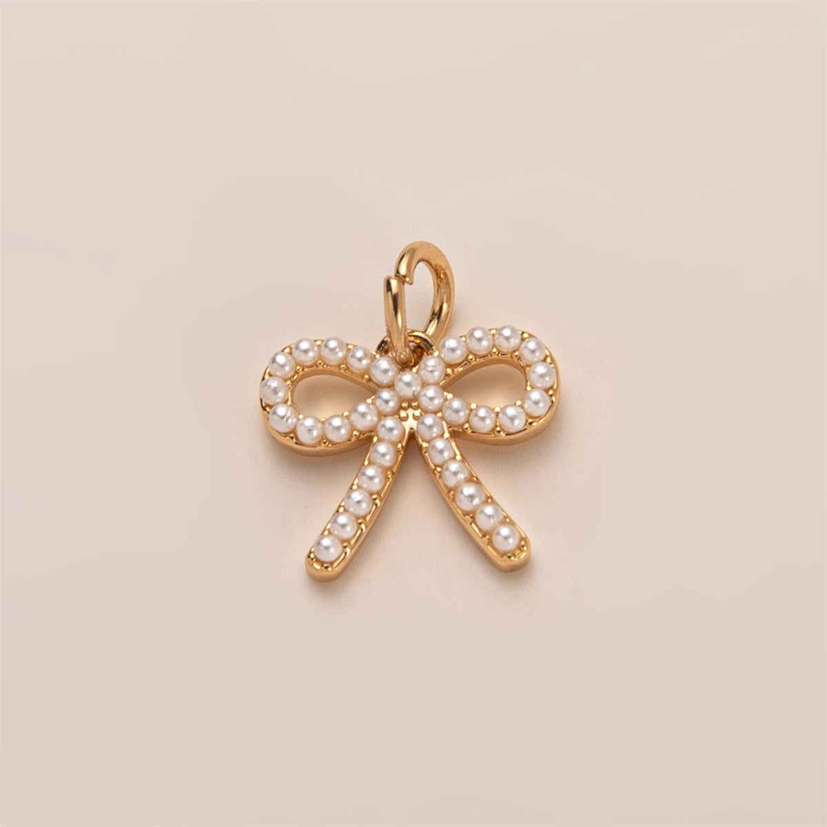 【DIY Pendant】Gold Plated Copper Zircon Inlaid Charm Pendant - PC005