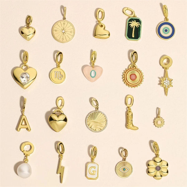 【DIY Pendant】Copper Diamond Accented Charm Pendant - PC003