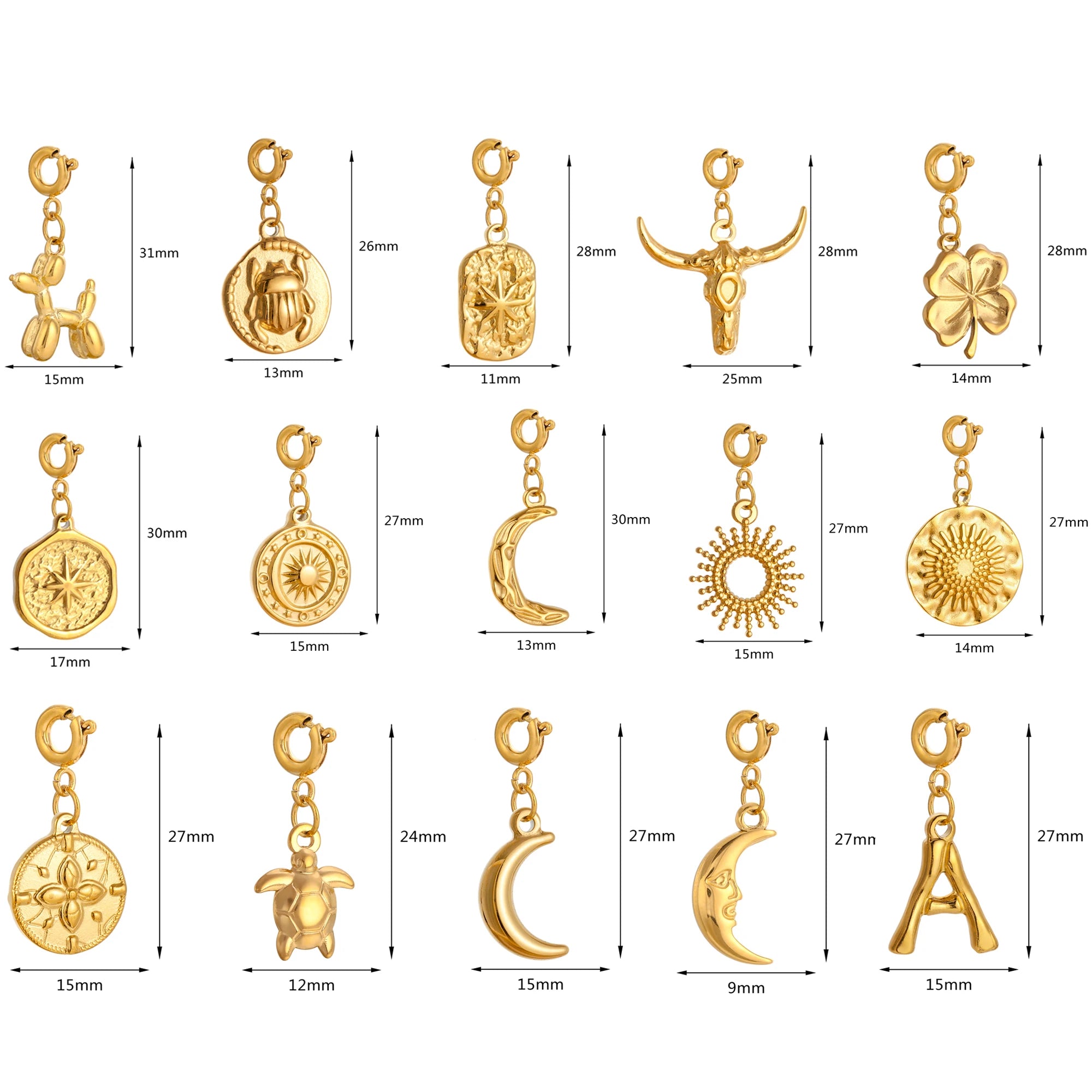 【DIY Pendant】Stainless Steel Charm Pendant - PS022