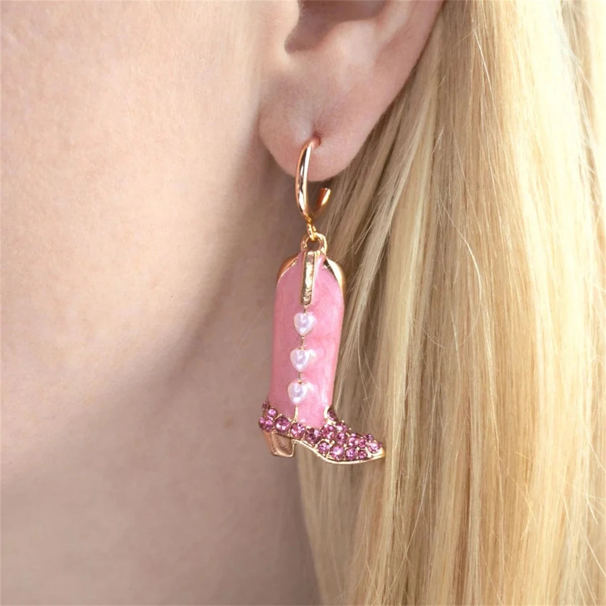 New Fashion Autumn Boots Love Earrings Earrings Female Gold Plated Color Preserving Earrings