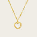 Pendant Necklace White Shell Heart Charm — 316L Stainless Steel · PS413
