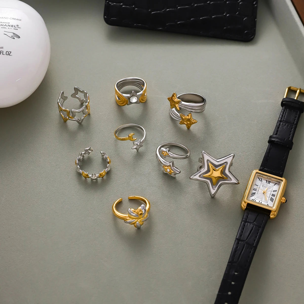 Star Ring Stack — Stainless Steel · PS275