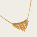 Chain Necklace Charm Beads Metal Tassels — 316L Stainless Steel · PS473