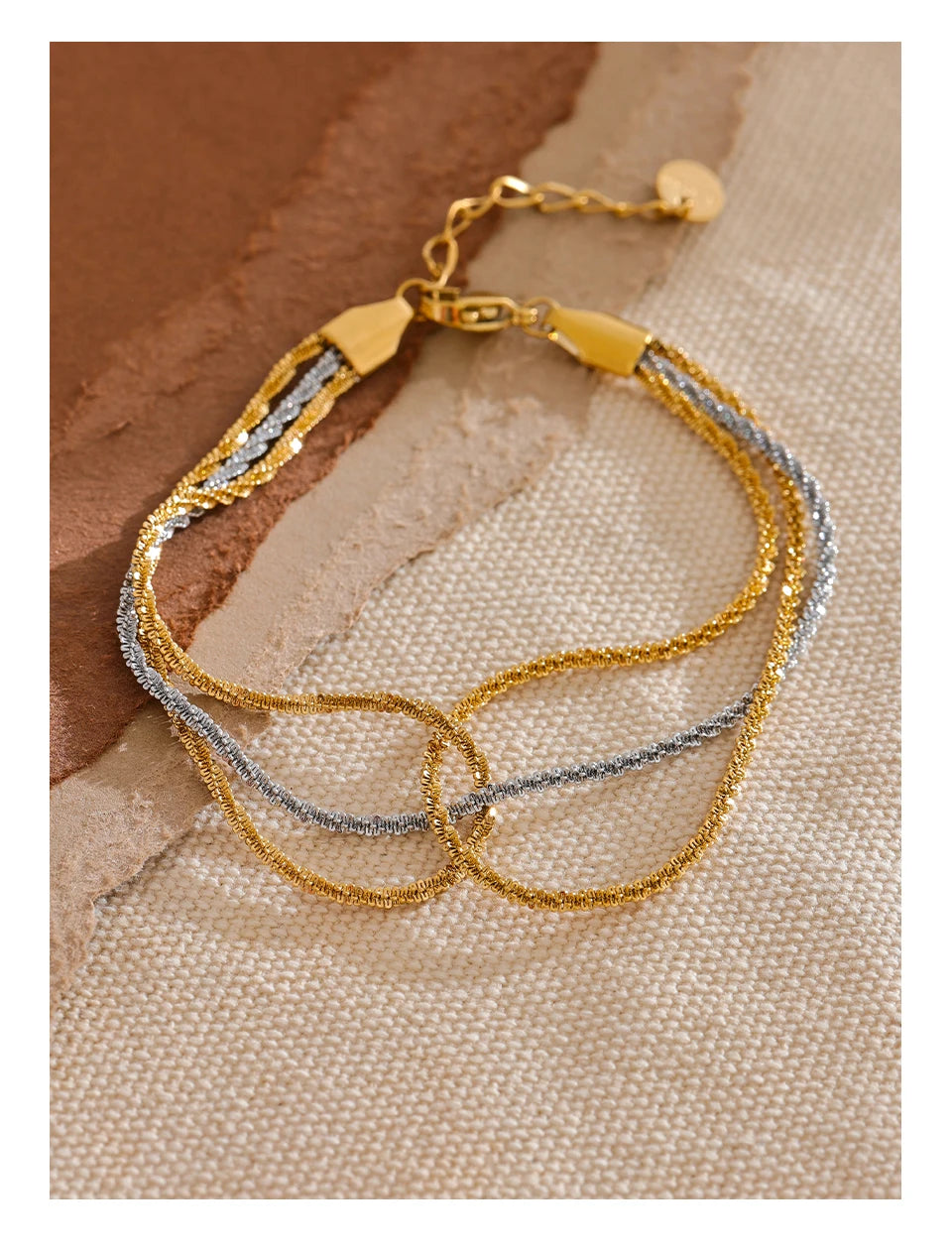 Chain Layered Bracelet — Gold-Plated Stainless Steel · PS1103